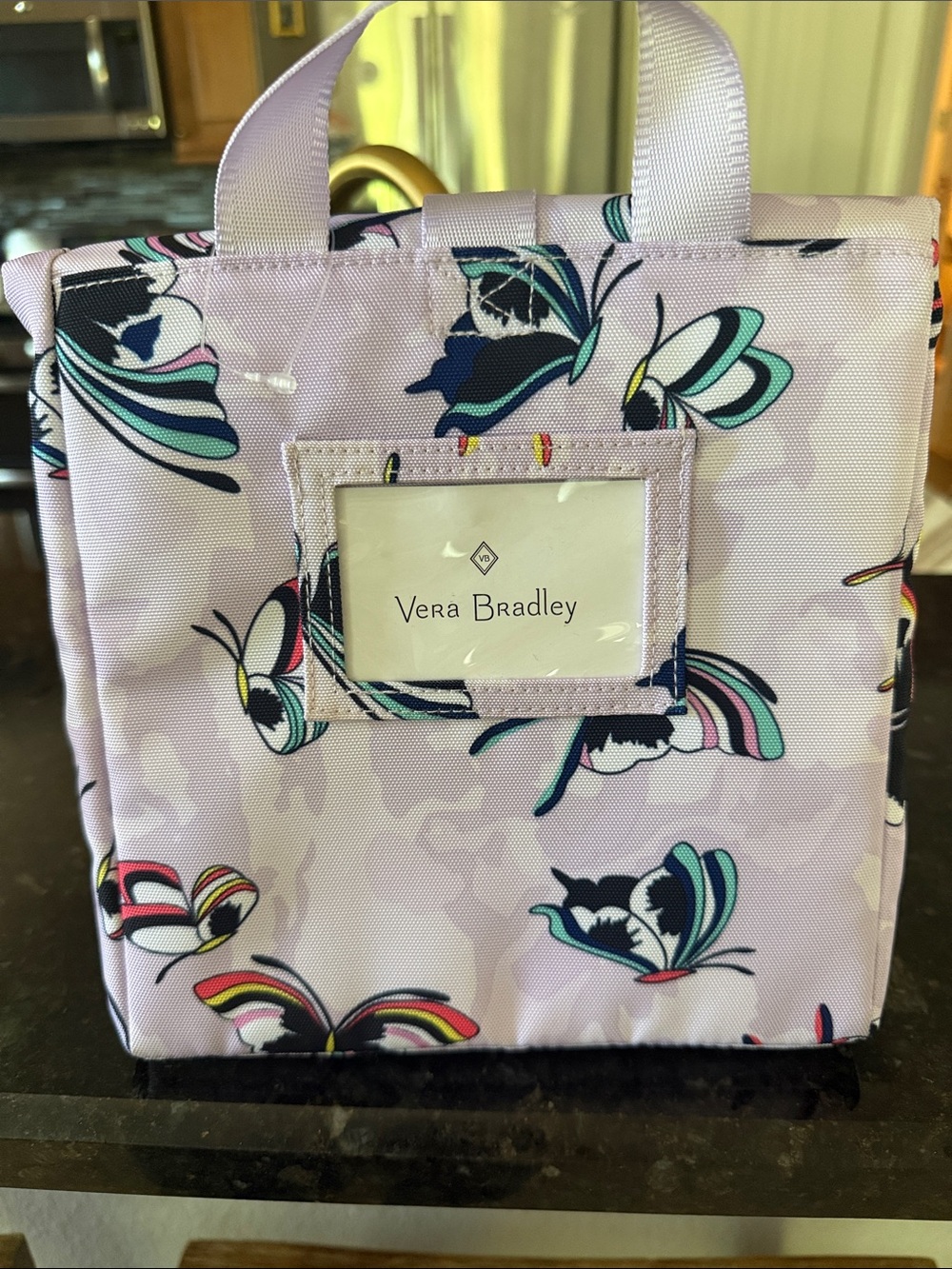Vera Bradley Lilac Butterfly lunchbox - Picture 2 of 4